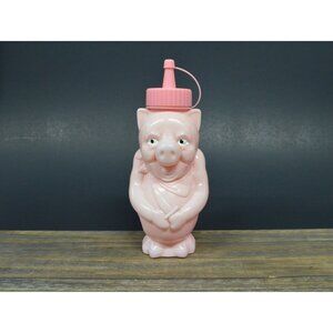 Archie McPhee Dispenser Plastic Pink Condiment Let's BBQ! Pig